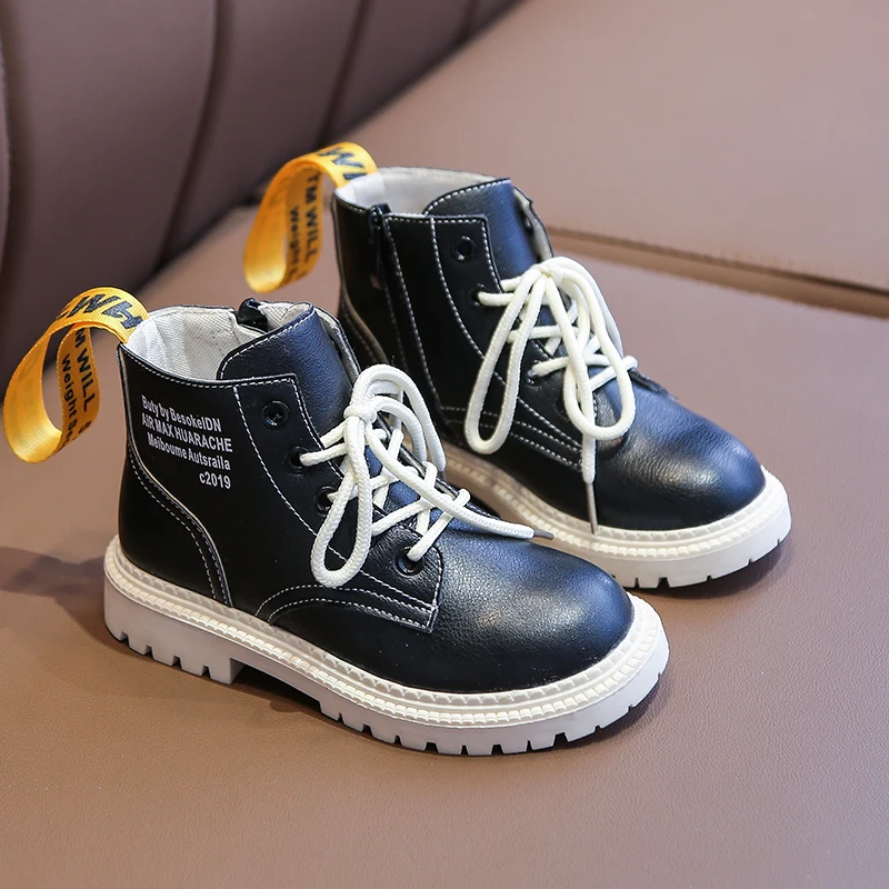 2019 детская обувь сезон осень зима новые ботинки средней высоты для девочек и
