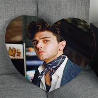 xavier dolan actor pillow cover home office wedding decorative pillowcase heart shaped zipper pillow case satin fabric best gift