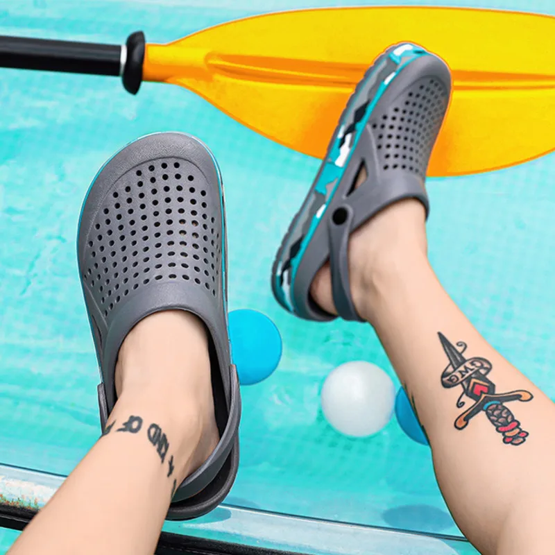 

Woman Summer Sandal Casual Outdoor Shoes Sanitary Clog Non-slip Couple Home Bathing Slipper Light Flip Flop Fashion For Men