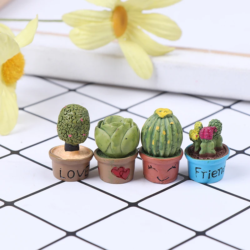 

1:12 Home Decor Succulent plants Mini Hot Sale Miniature Green Plant In Pot For Dollhouse Furniture Decoration