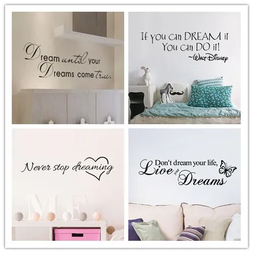 Настенные стикеры мечты наклейки для детской комнаты настенные цитаты детские
