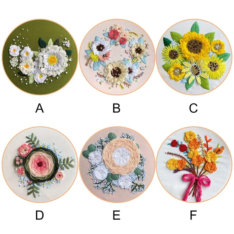 

Diy Handmade Creative Embroidery European Embroidery with Bamboo Hoop for Beginner Cross Stitch Wall Painting Home Decor Gift