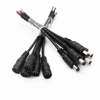 10pcspack 5 5x2 1 femalemale dc connector plug cable wire use for 3528 5050 cctv camera led strip light