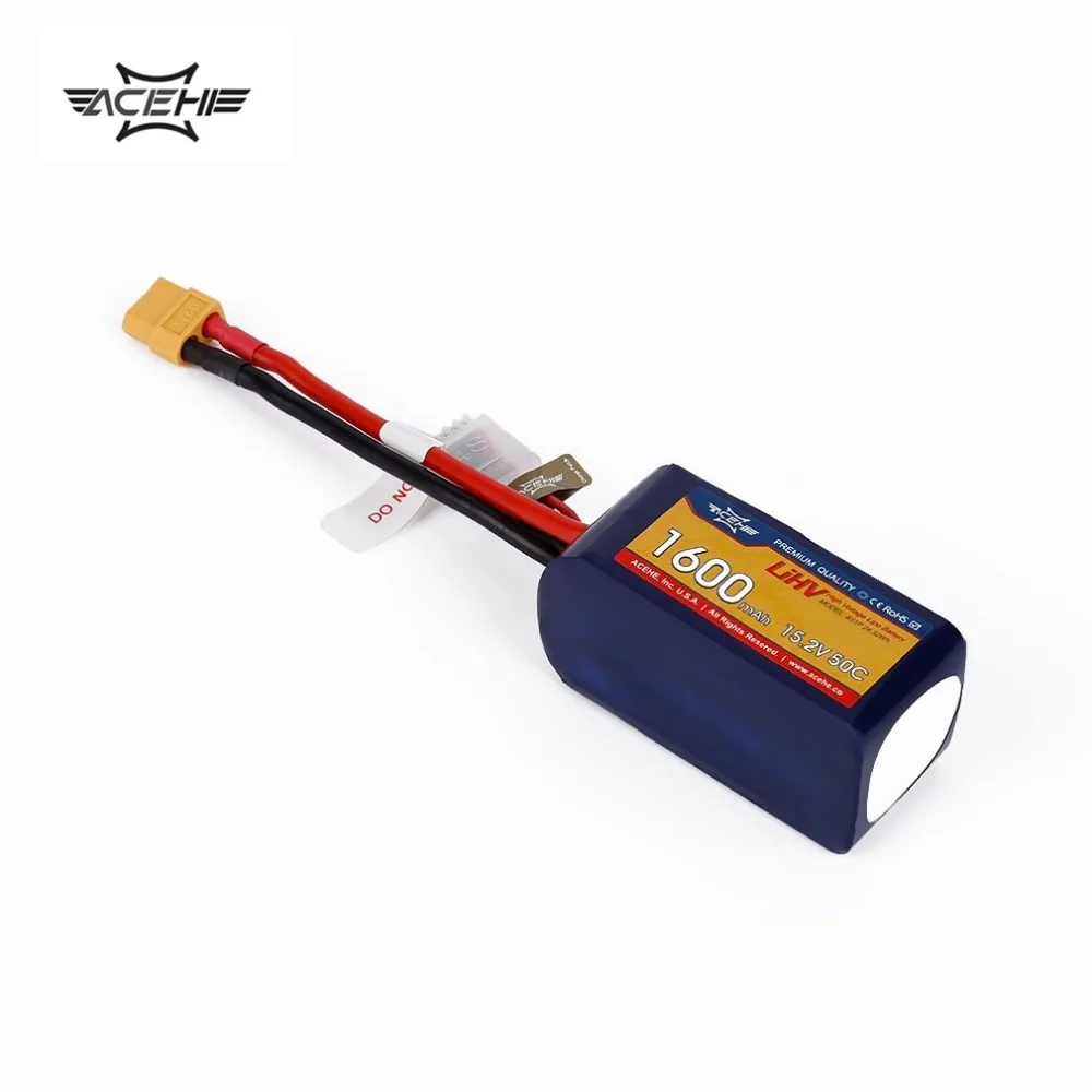 1 шт. ACEHE 15,2 V 1600mAh 50C 4S1P 24,32wh с XT60 вилкой высокого напряжения Lipo батарея