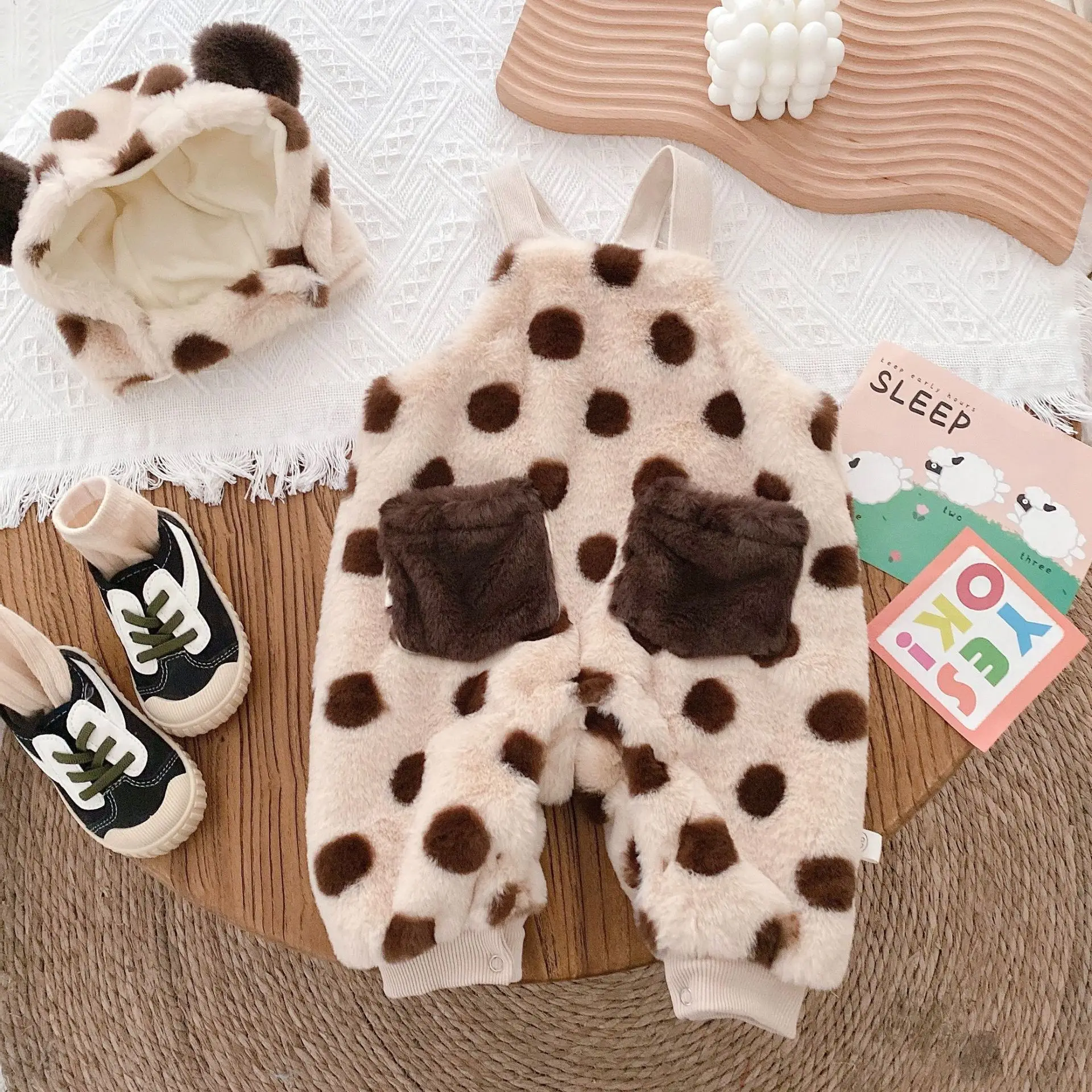 

Little Bear Cosplay Suspender Trousers For Kids Boys Brown Bear Cartoon Animal Costumes Halloween Christmas Outfit Winter