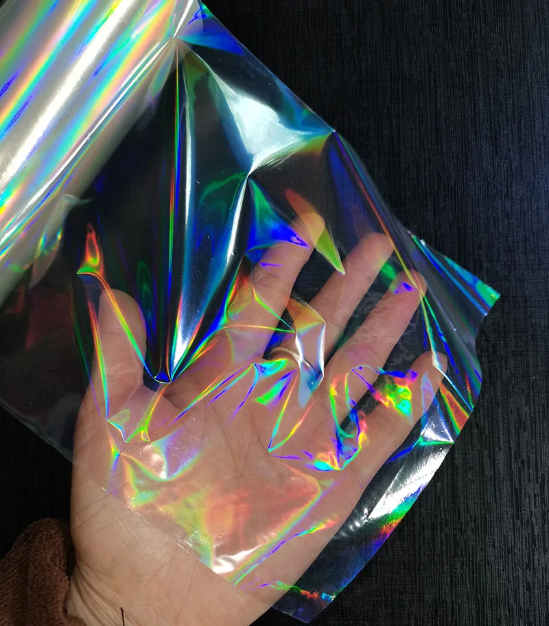 Голографическая фольга простая Прозрачная Фольга горячее тиснение на бумаге или