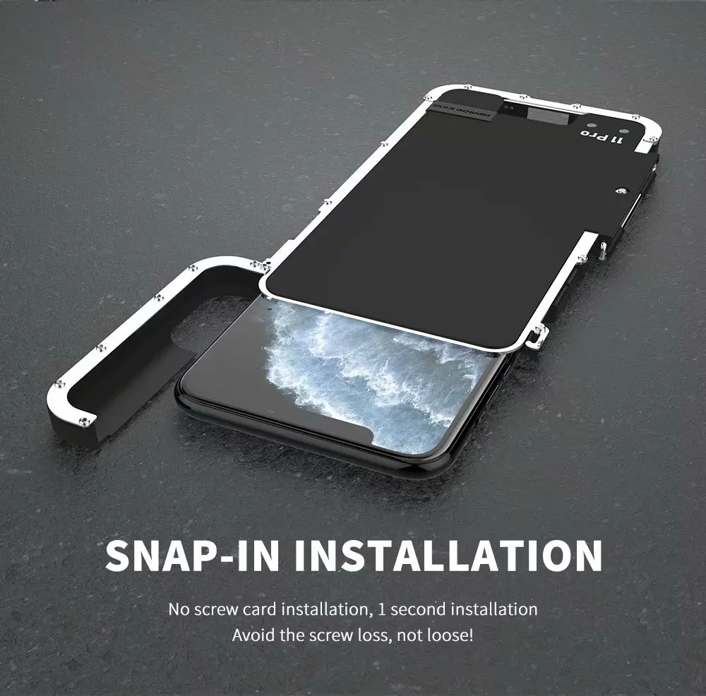R-JUST противоударный чехол для iPhone 11 Pro Max X XR XS 7 8 флип алюминиевого металла Король