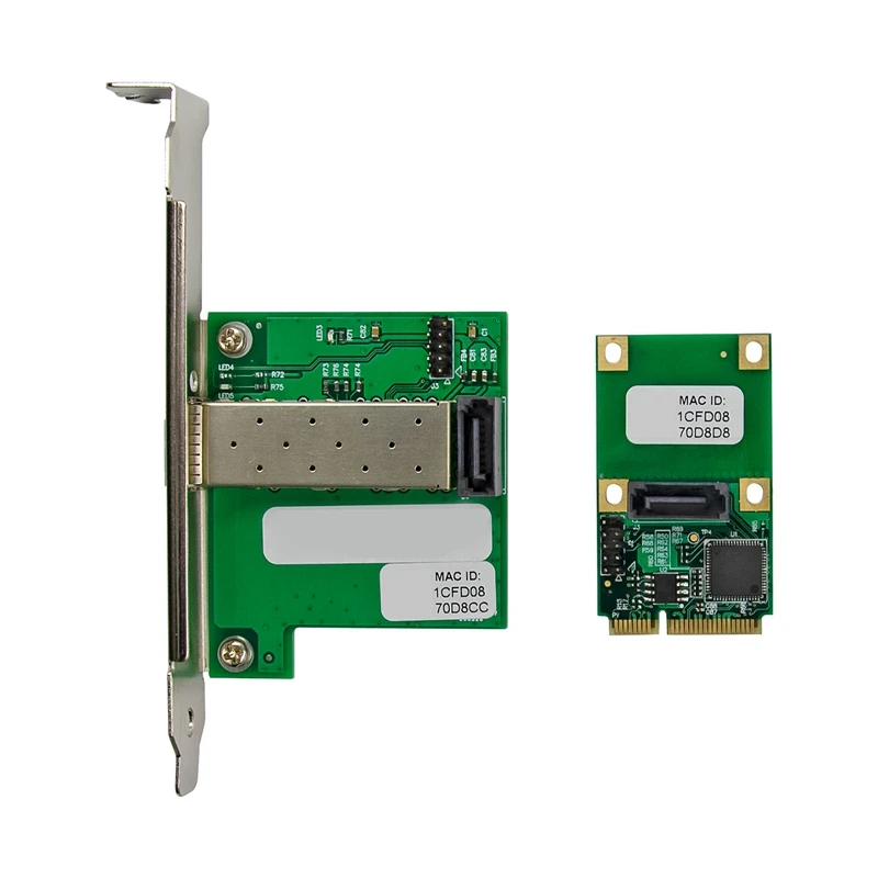 Мини PCIE I210 сетевая карта SFP один порт Ethernet адаптер 1G 1000M волоконно оптическая для