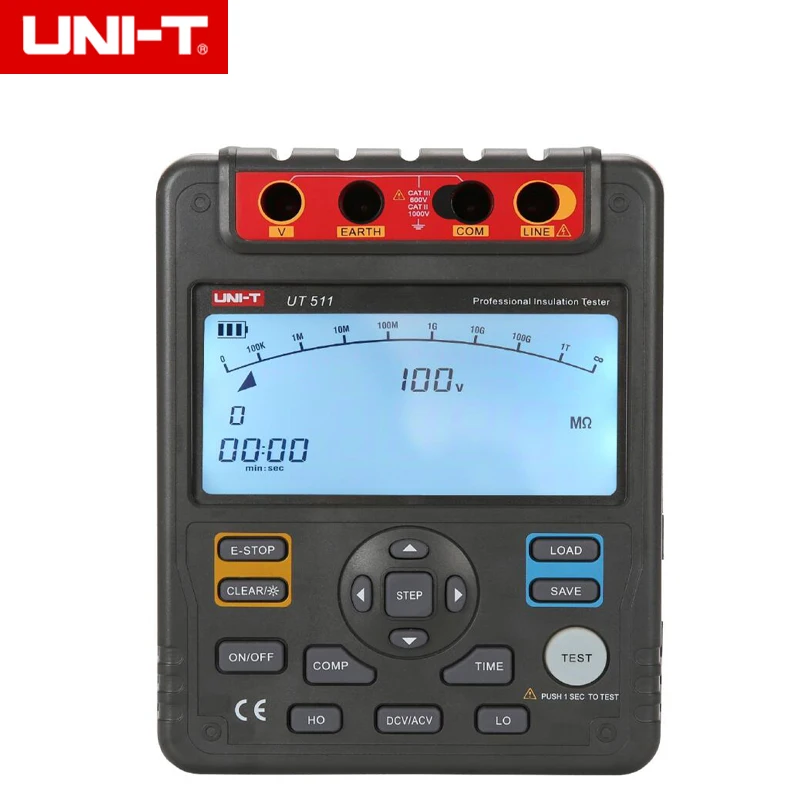 UNI T UT511 цифровой фотометр мегаомметр автоматический диапазон 1000 в 10 г ом|ohm meter|ohm