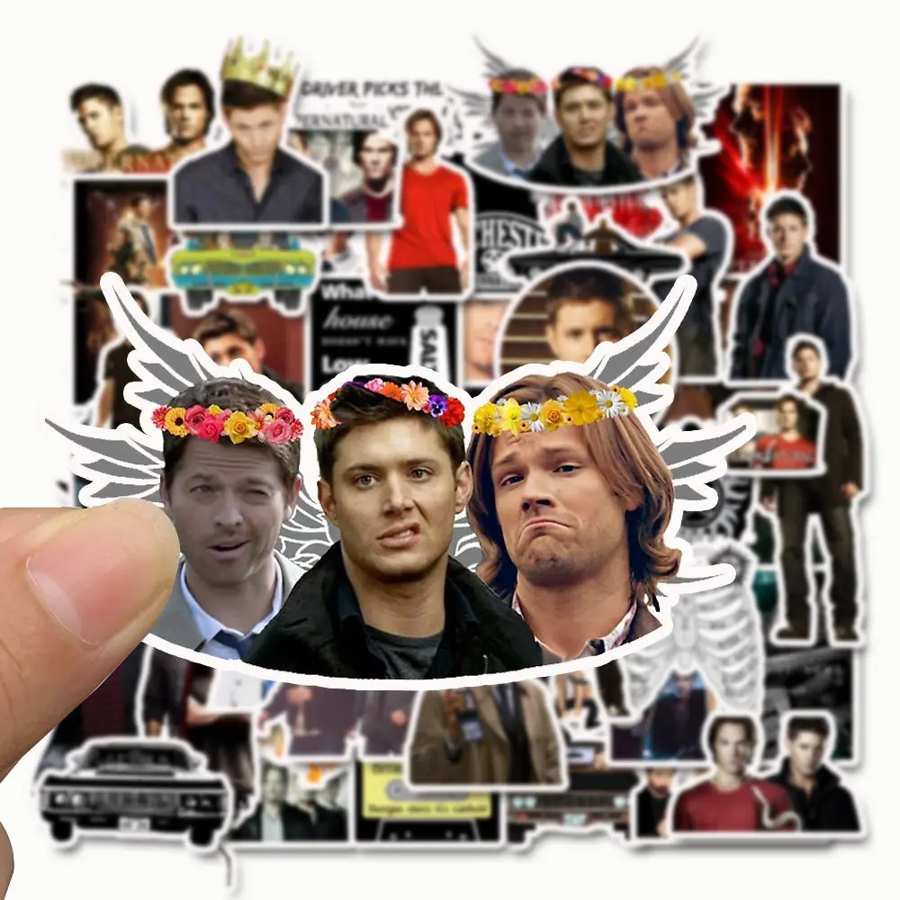 

50pcs SPN Supernatural Sam Dean Stickers Water Cup Guitar Laptop Luggage Suitcase Decals Motorcycle Bicycle Car Graffiti Sticker