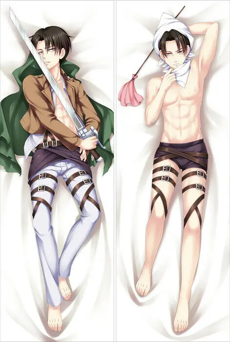 

150cm Anime Attack on Titan Levi\u00b7Ackerman Dakimakura Hugging Body Pillow Case 44 Pillow Case Hugging Body Bedding