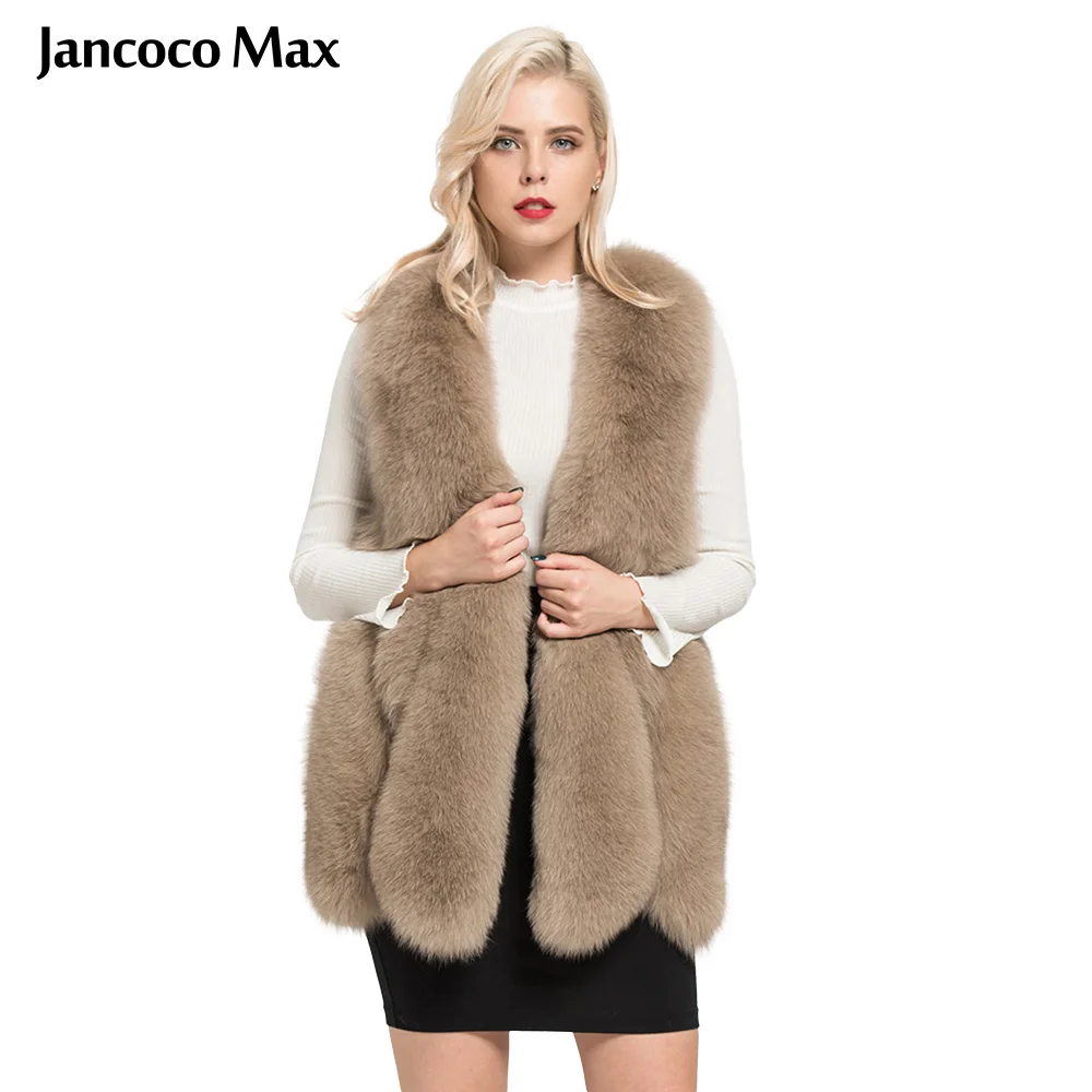 

Жилет женский осенне-зимний из натурального Лисьего меха, S7178