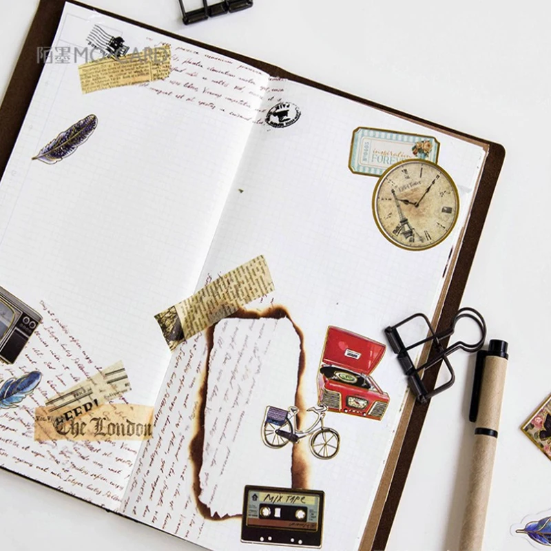 45 шт./упак. самоклеящаяся Горячая наклейки для стемпинга пуля журнал этикетки