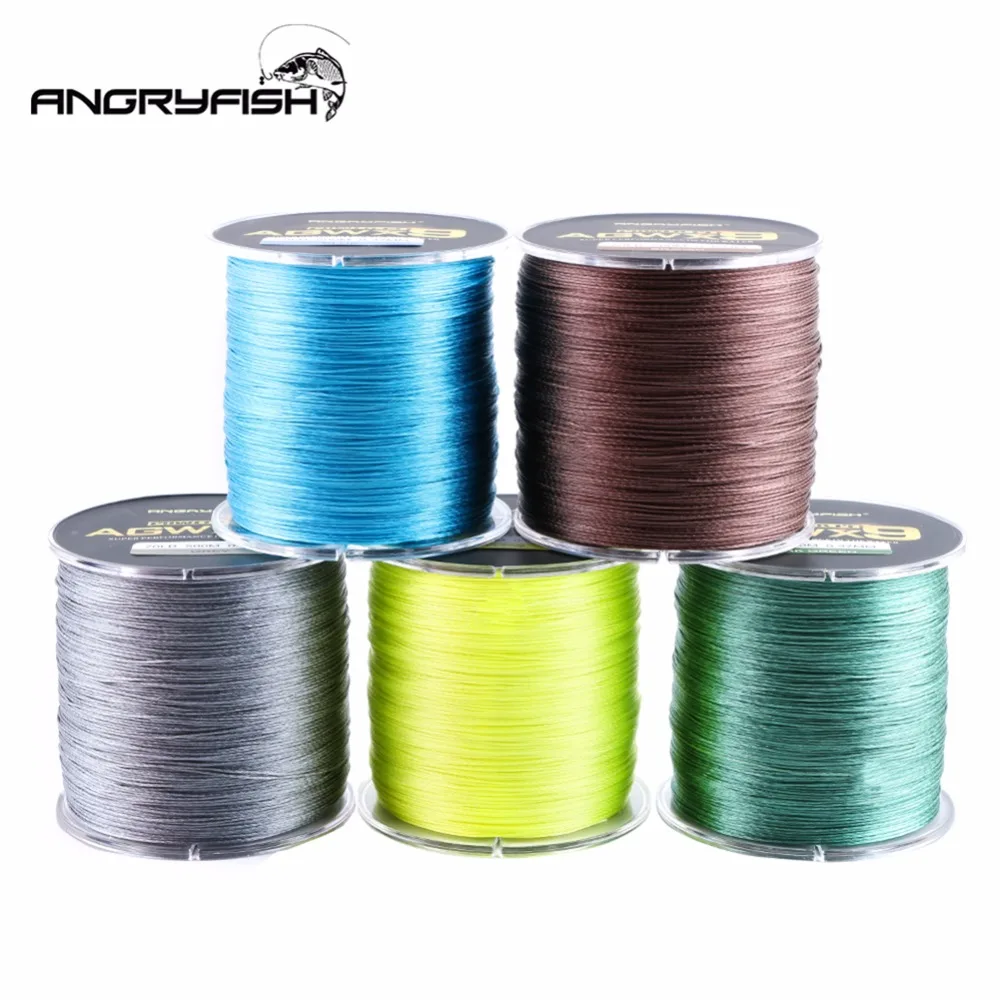 ANGRYFISH леска Diominate X9 PE леска 9 нитей плетеная 500 м/327yds супер сильная леска 15LB-100LB желтая