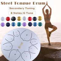 8 10 12inch steel tongue drum 8 tune hand pan drum with drumsticks drum percussion carrying instruments yoga meditatio d7x0