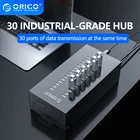 USB-разветвитель ORICO IH20P IH30P промышленного класса, многофункциональный USB-разветвитель для дисков с множеством портов и источником питания высокой мощности