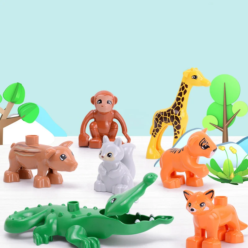 Строительные блоки для зоомоделей с большими частицами аксессуары серии