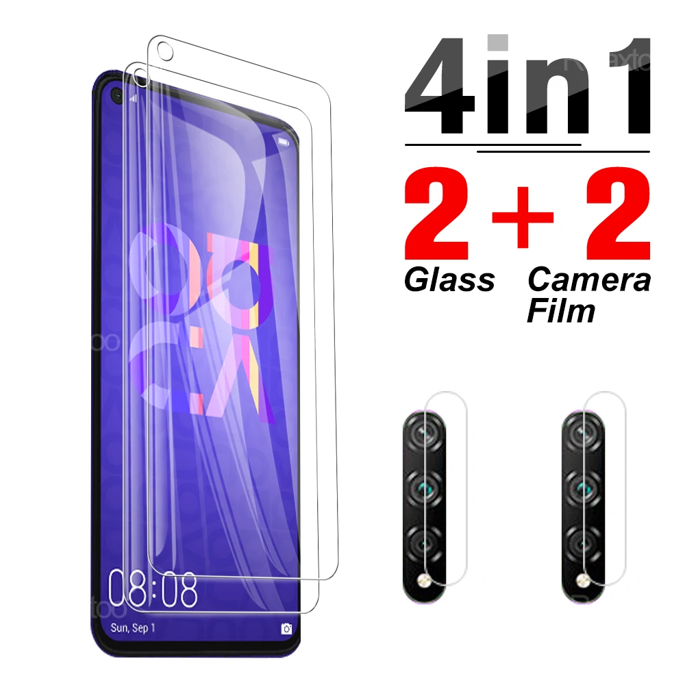 

4IN1 Screen Protector Tempered Glass Camera For Huawei Nova 5T NOV 5 T Lens Protective Film 6.26" YAL-L21 YAL-L61 HD Cover Glas