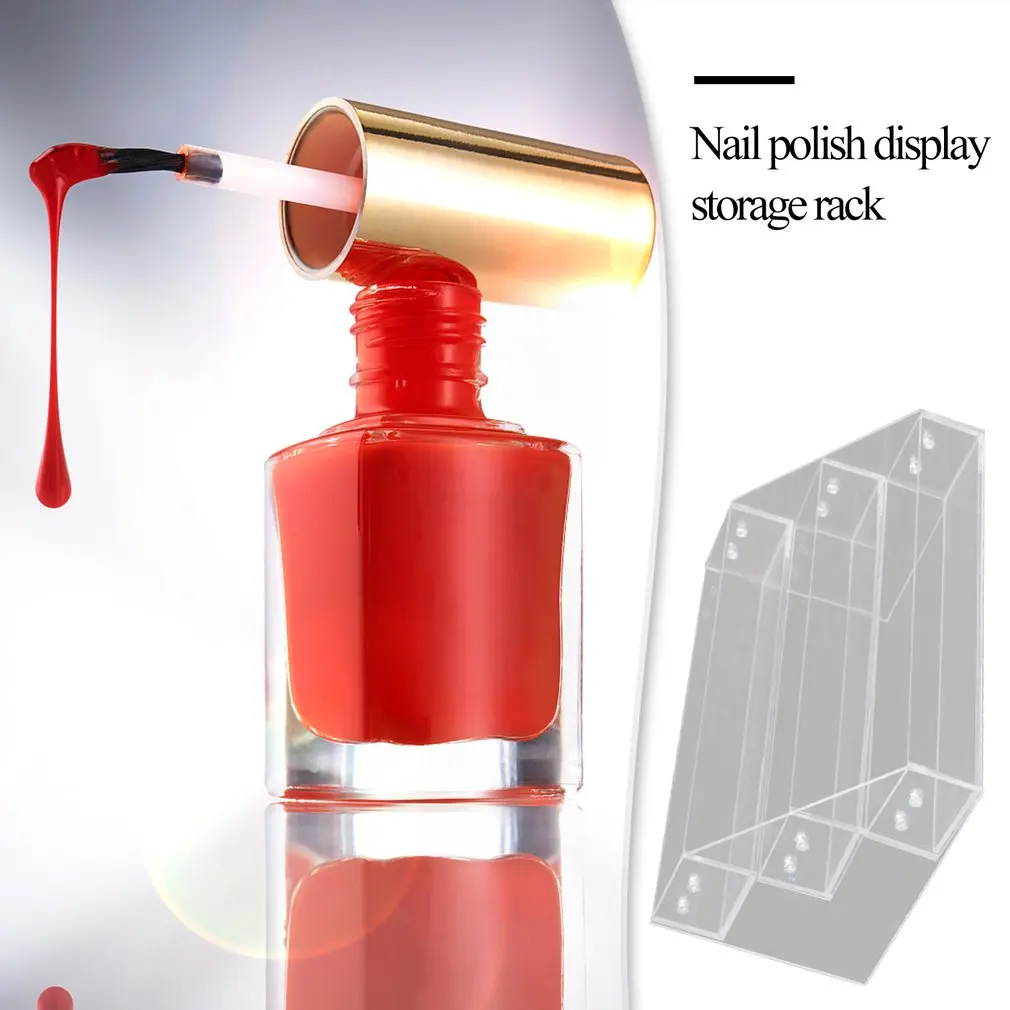 Акриловый лак для ногтей стенд многослойный пластиковый прозрачный каркас маска