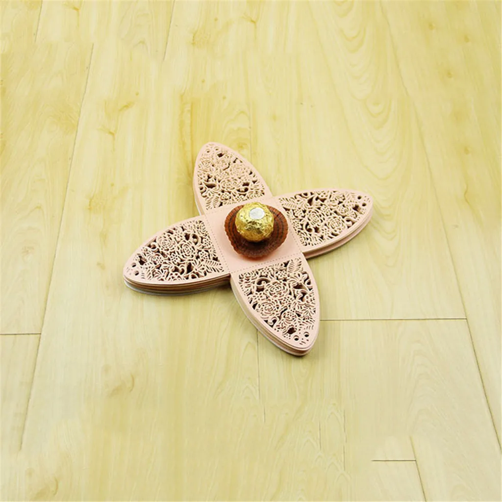 100 шт Роза резная пустотелая Свадебная коробка для конфет вечеринка креативная