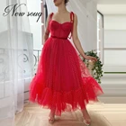 Вечерние платья по индивидуальному заказу, мусульманское турецкое вечернее платье без рукавов, дубайское арабское красное платье для выпускного вечера, 2020