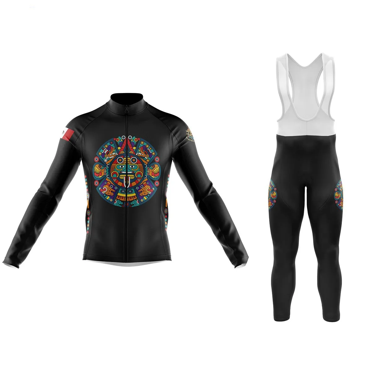 

2022 Winter Men's Long Cycling Sets for Mexico Series Cycling Suit Quick-Drying Breathable Cycling Equipment