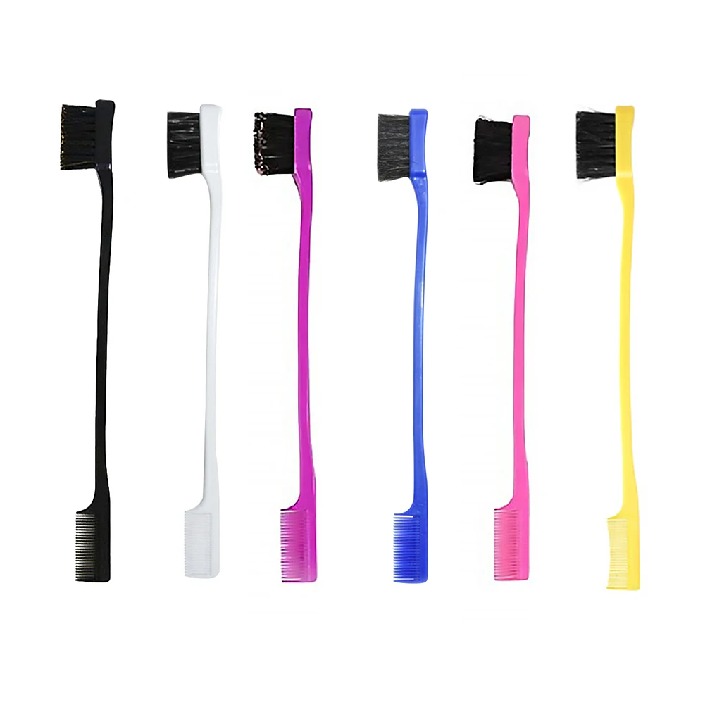 

Hair Hairstyle Styling Tool Accessories 2 in 1 Double-sided Edge Control Hair Comb Eyebrow Brush Combs for Hair Styling