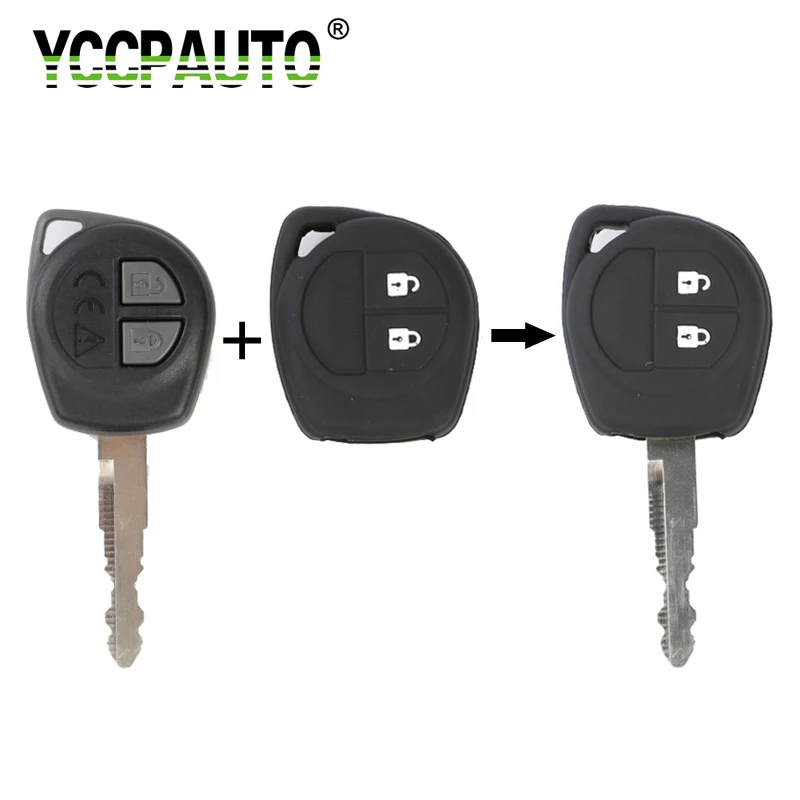 

YCCPAUTO 1Pcs Silica gel Key Case For Suzuki Jimny 2010+ Car keys Protection Shell Black Red Blue Orange