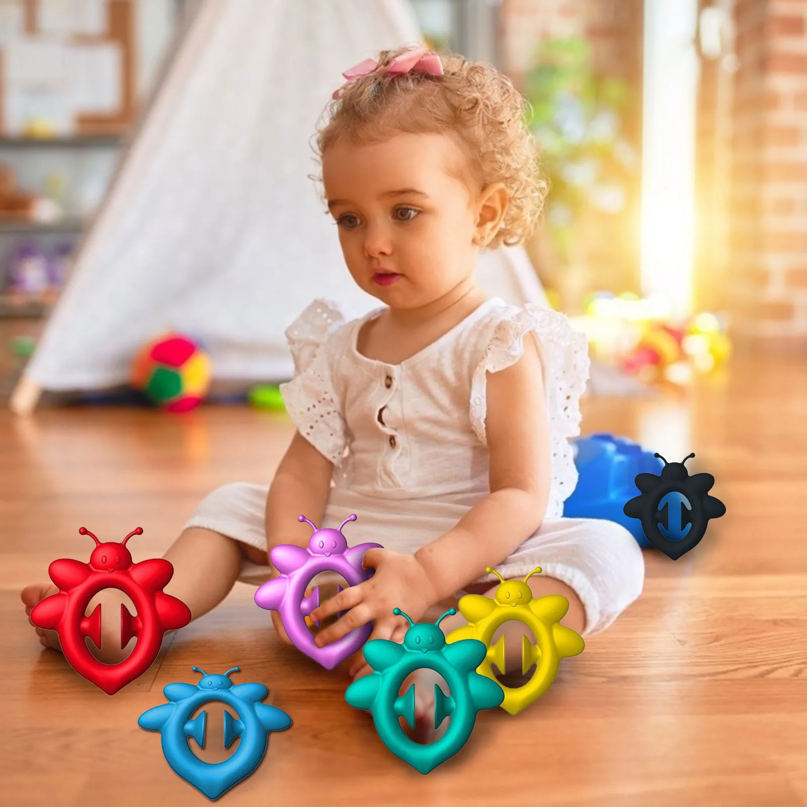 2 шт. силиконовые игрушка-головоломка пчелы сцепление тренажер для сжатия