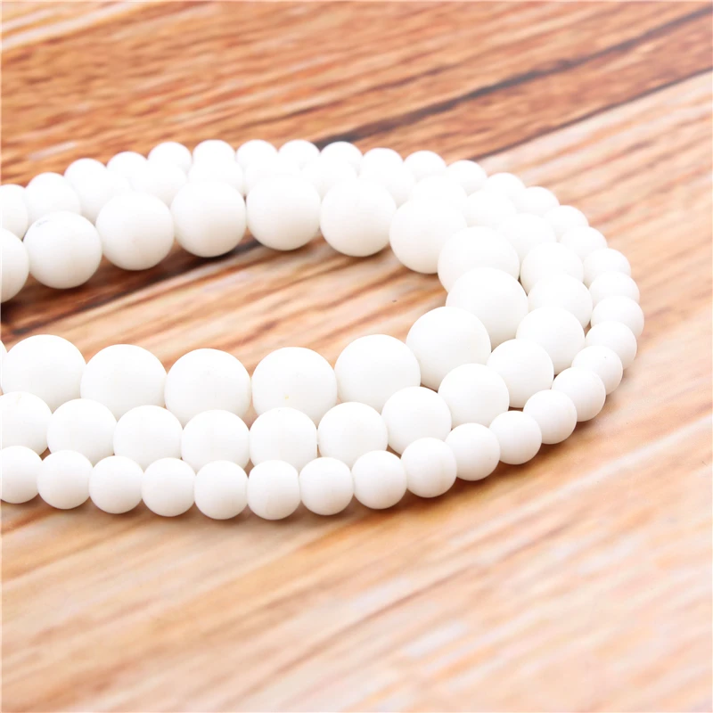 

4/6/8/10/12mm Frosted Natural Stone Beads Loose Stone Round Beads For DIY Jewelry Bracelet Necklace Make