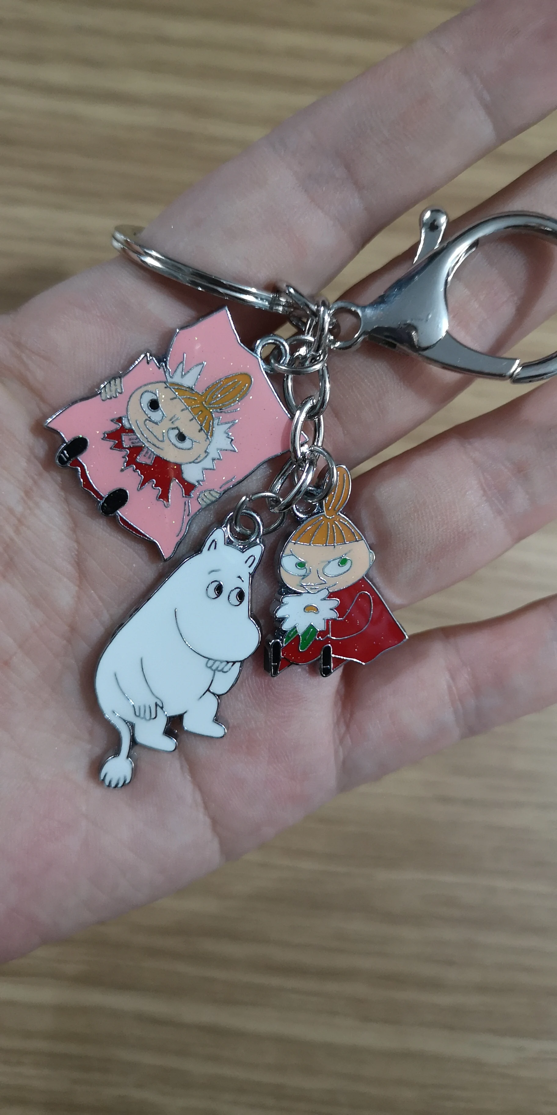 Новинка 1 комплект брелок с подвеской в виде мультяшного аниме хиппо красная юбка