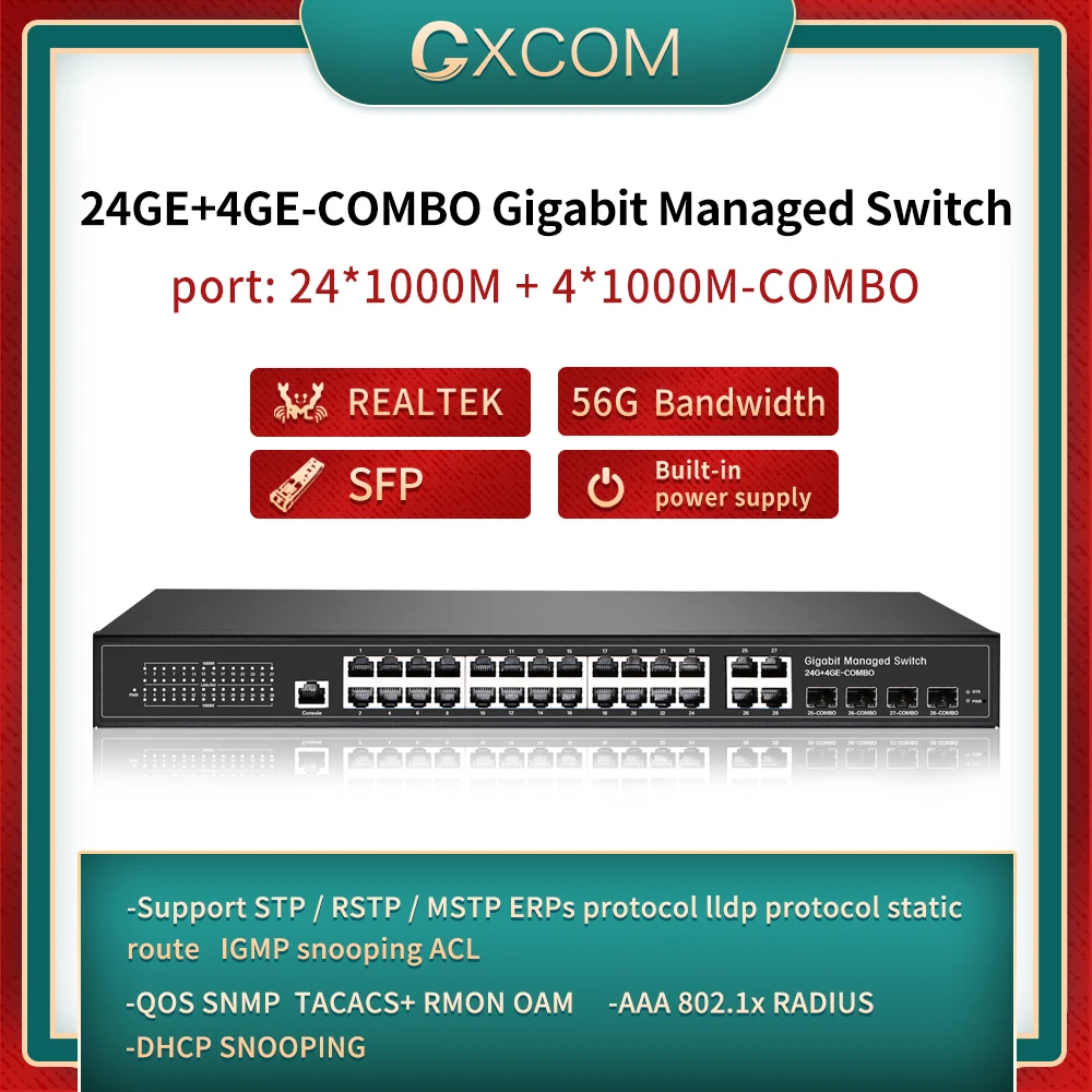 L2 32 Порты и разъёмы 10/100/1000 Мбит/с управляемый коммутатор IGMP VLAN - Цена: 10595.39