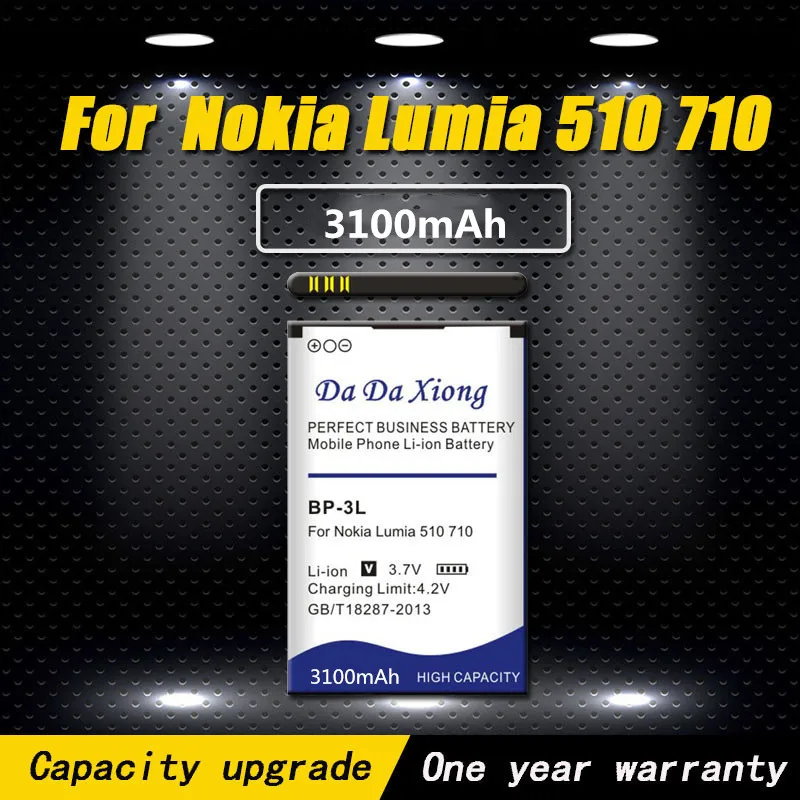 Высококачественная батарея 3100mAh BP3L BP-3L для Nokia Lumia 710 510 603 610C 900 303 610 3030 505 | Мобильные
