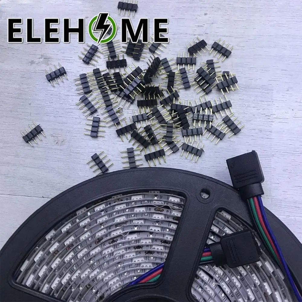 10 шт. 4 Pin RGB/5 PIN коннектор RGBW адаптер штырь иглы мужской тип двойной RGB 5050 3528