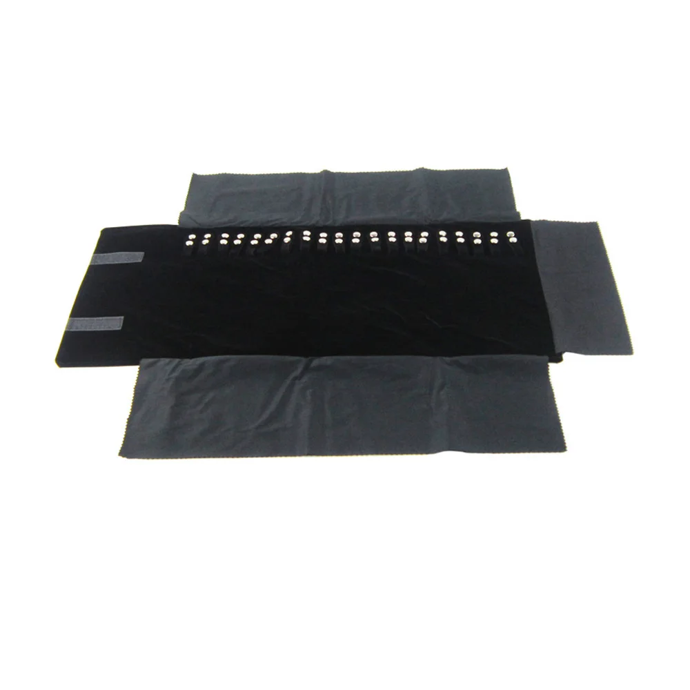 

Multi-function Earrings Necklace Ring Storage Roll Bag Velvet Jewelry Organizer Storage Bag Portable Necklace Display Cases
