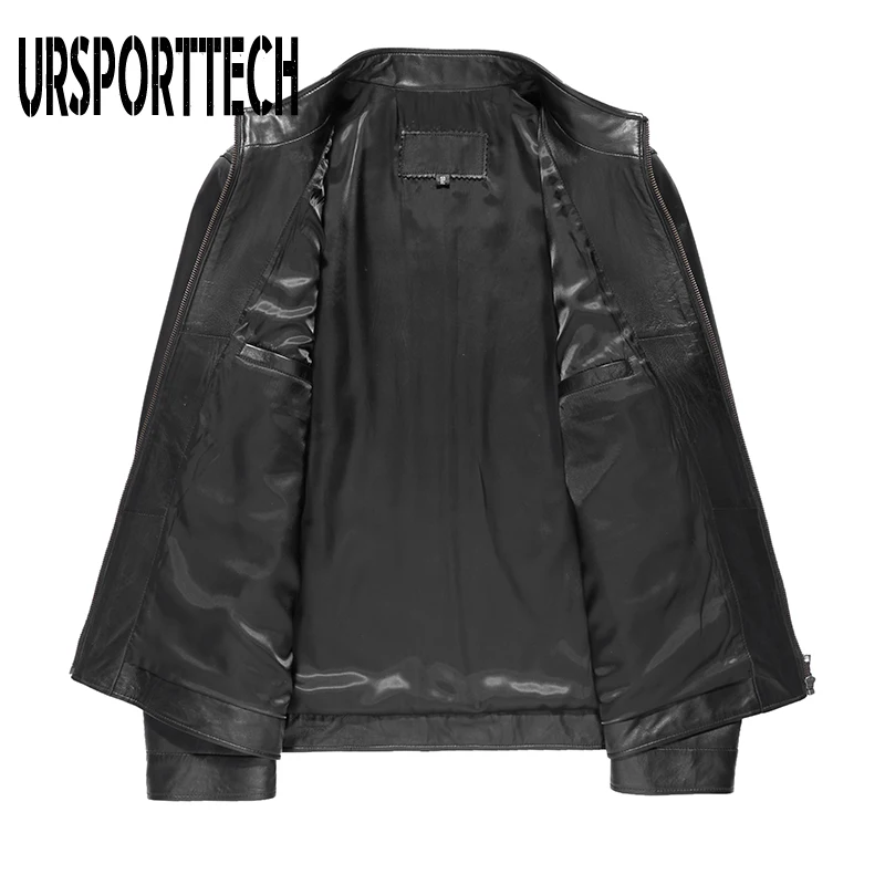Демисезонная брендовая новая куртка из искусственной кожи мужская кожаная для