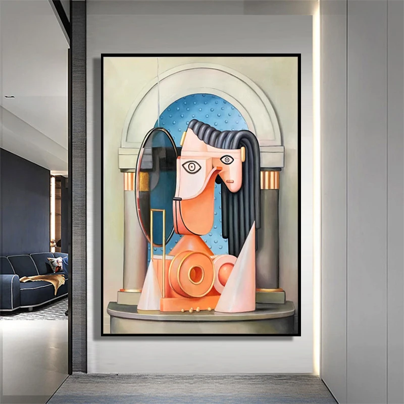 Kopen 100% Hand Geschilderd Moderne Abstracte Drie-Dimensionale Creatieve Picasso Kunst Olieverfschilderij Wall Art Wall Pictures Schilderen