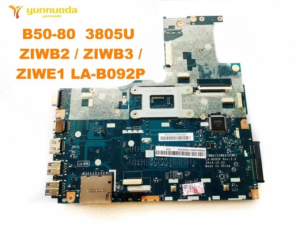 Оригинальный Для Lenovo B50-80 Материнская плата ноутбука 3805U ZIWB2 ZIWB3 ZIWE1 LA-B092P