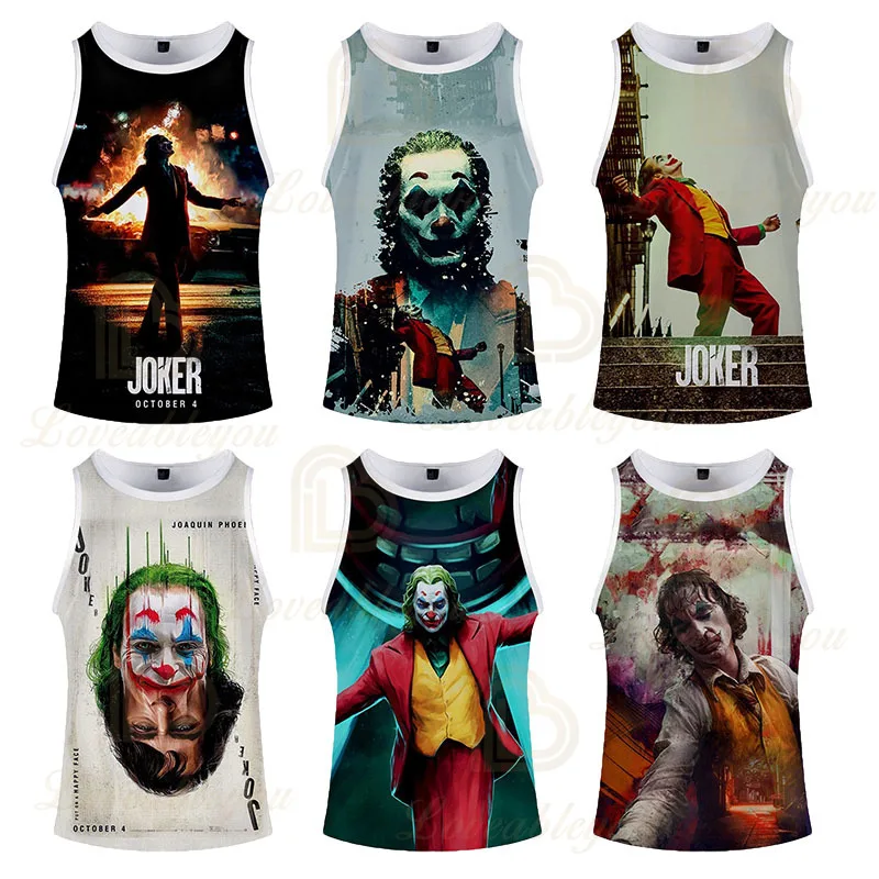Джокер рубашки без рукавов майка унисекс Фитнес летние мужские женские майки