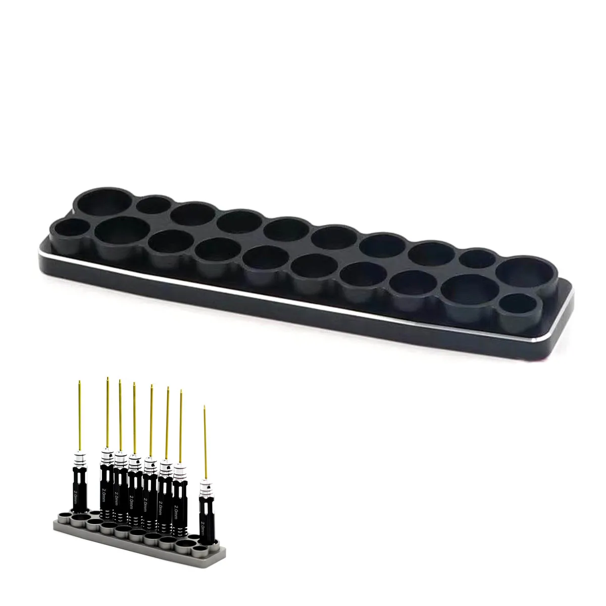 

RC Model Screw Driver Aluminium alloy Shelf Hex Screwdriver Tool Kit Stand Holder for ARROWMAX AM-170052 FPV Tool Storage Rack