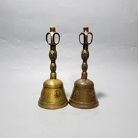 antique made old brass ghost face hand bell home decorations