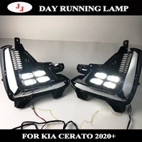 led daytime running light for kia k3 cerato 2018 2019 2020 1 pair car flashing 12v car drl fog lamp waterproof