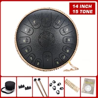 steel tongue drum 15 notes 14 inches percussion instrument professional percussion hand pan drum instrument yoga meditation