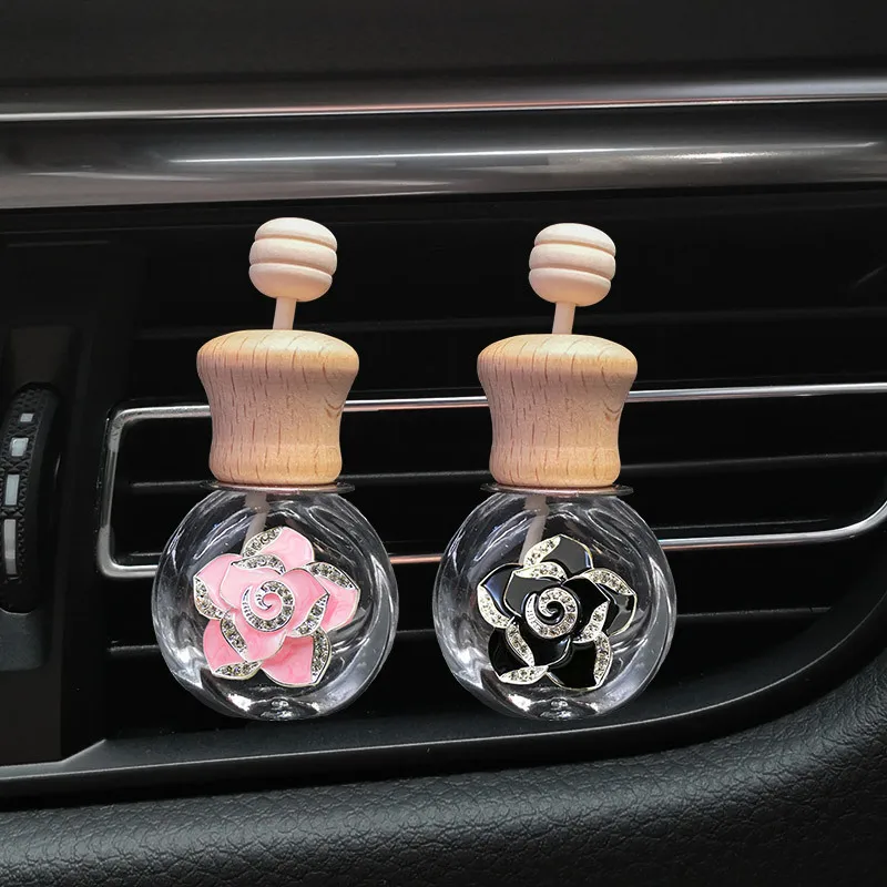10/30pcs Auto Perfume Bottle Clip Empty Car Air Freshener Vent Clip Essential Oil Aromatherapy Fragrance Diffuser Bottle