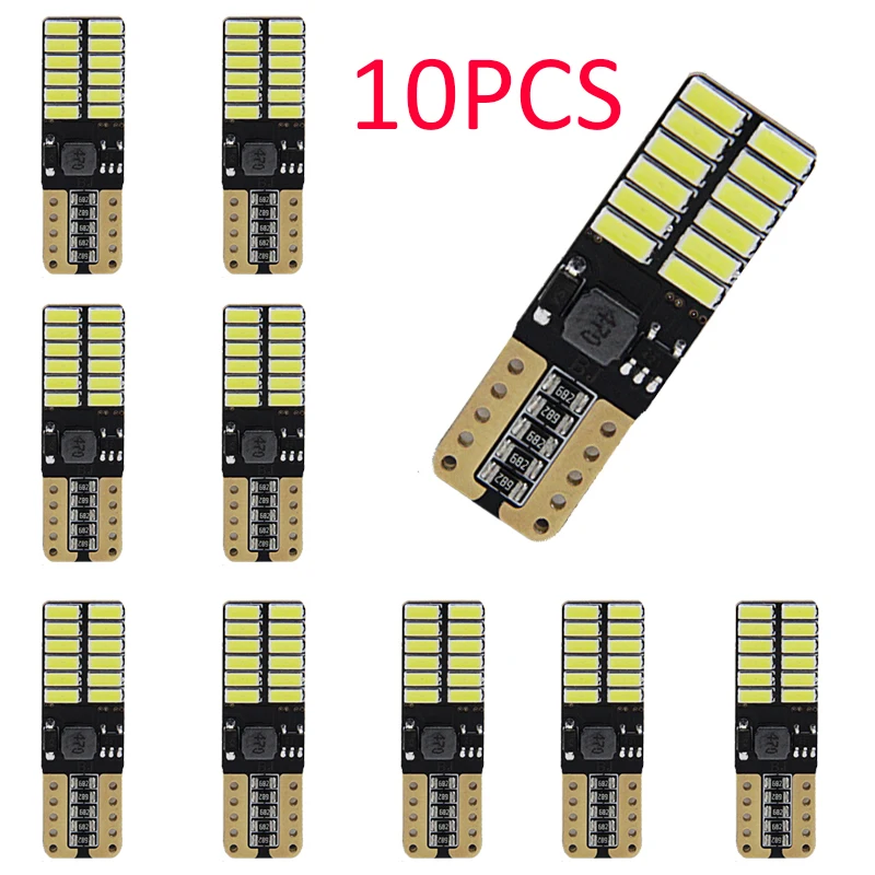 10 шт. led t10 w5w 24smd 4014 canbus Лицензия светильник | Автомобили и мотоциклы