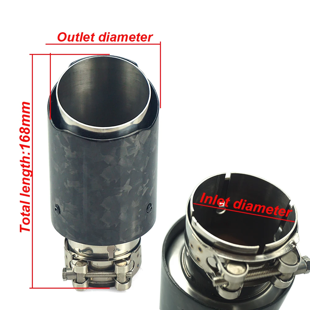 Подлинная Новинка лидер продаж кованый углеродный глушитель наконечник