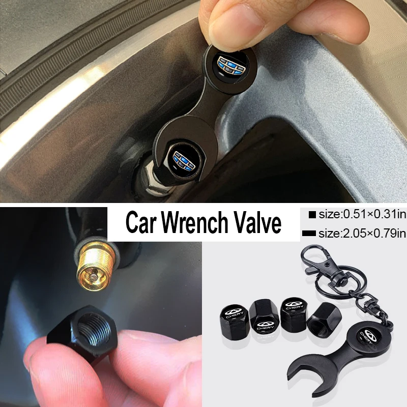 

5pcs Car Tire Valve Cap Wrench Keychain Dust Cap for Mercede Benz AMG W204 W203 W212 W211 W124 W210 GLC GLE CLA Car Accessories