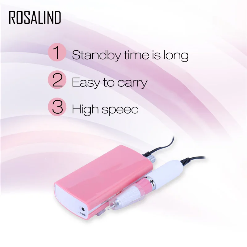 ROSALIND Полировка Ногтей Портативная зарядка шлифовальный станок электрический