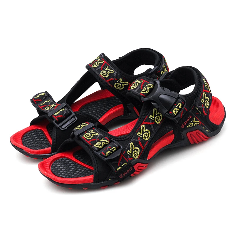 Сандалии мужские с перфорацией уличные спортивные босоножки из воловьей кожи