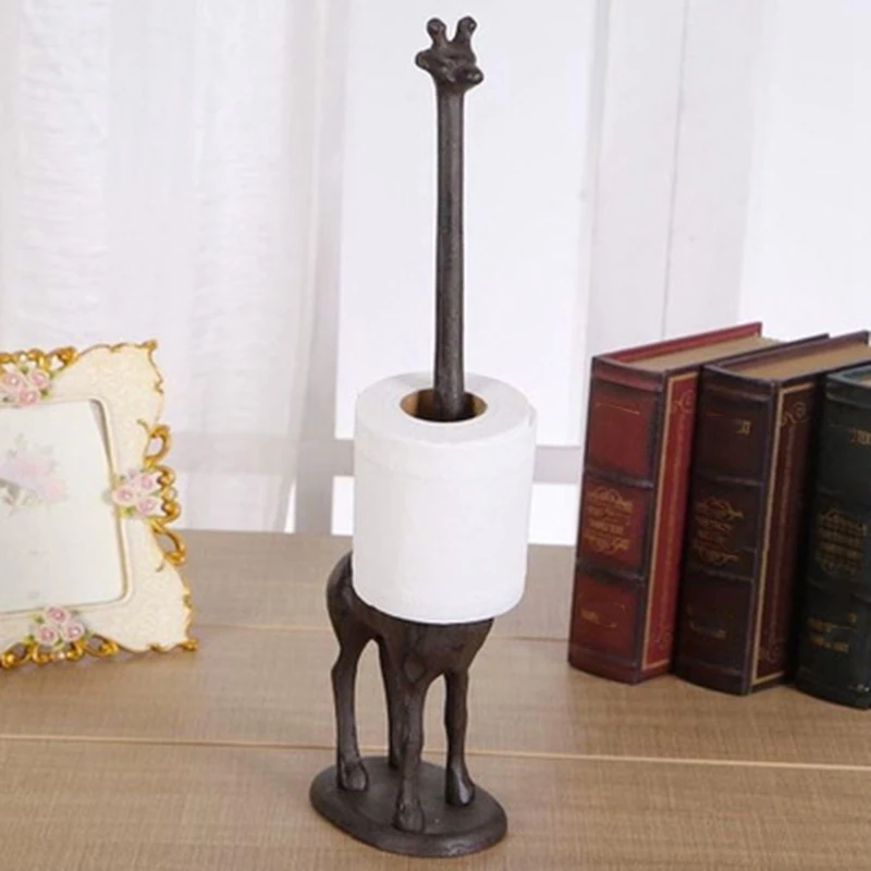 

European-Style Seat Giraffe Tissue Holder Vertical Ornaments Creative Home Restaurant Hotel Tissue Holder